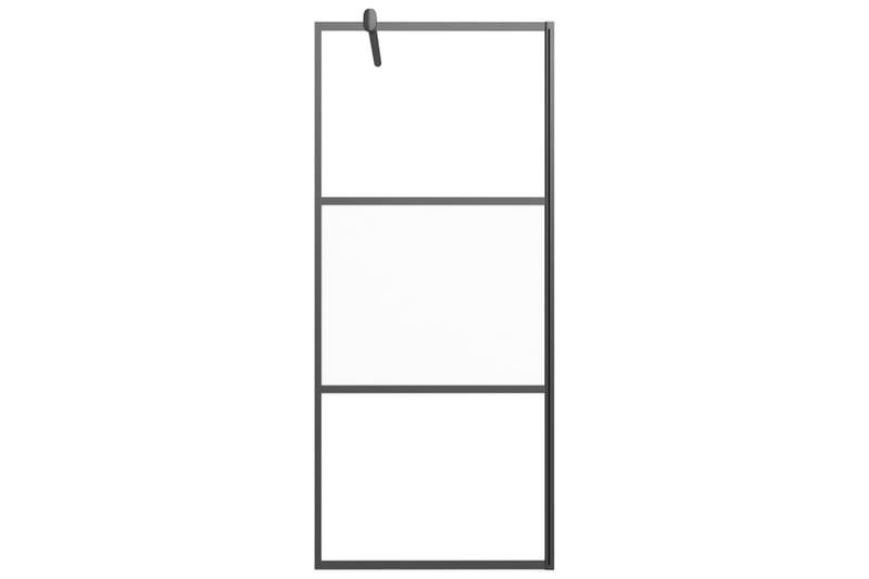 Walk-in suihkun seinäke 80x195 cm puolihuurrettu ESG-lasi mu - Musta - Talo & remontointi - Keittiö & kylpyhuone - Kylpyhuone - Suihkukalusteet - Suihkuseinät