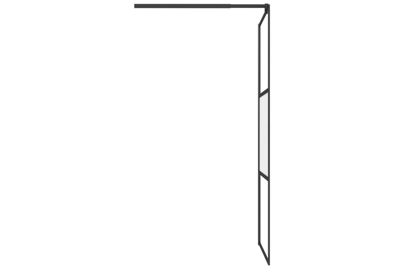 Walk-in suihkun seinäke 80x195 cm puolihuurrettu ESG-lasi mu - Musta - Talo & remontointi - Keittiö & kylpyhuone - Kylpyhuone - Suihkukalusteet - Suihkuseinät