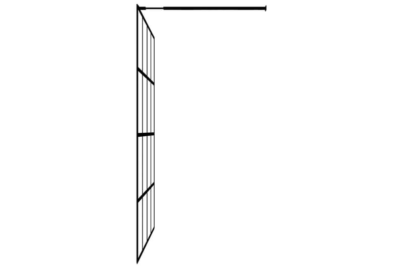 Walk-in suihkun seinäke karkaistu lasi 118x190 cm - Valkoinen - Suihkuseinät