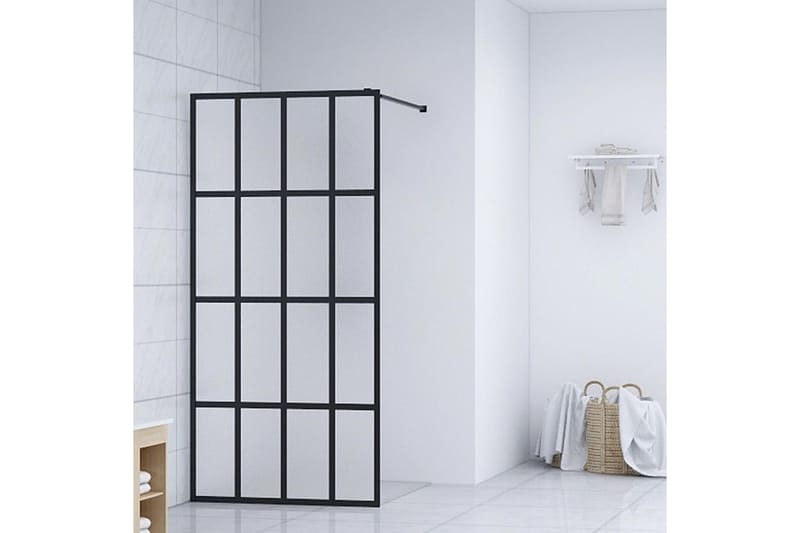 Walk-in suihkun seinäke karkaistu lasi 140x195 cm - Valkoinen - Suihkuseinät