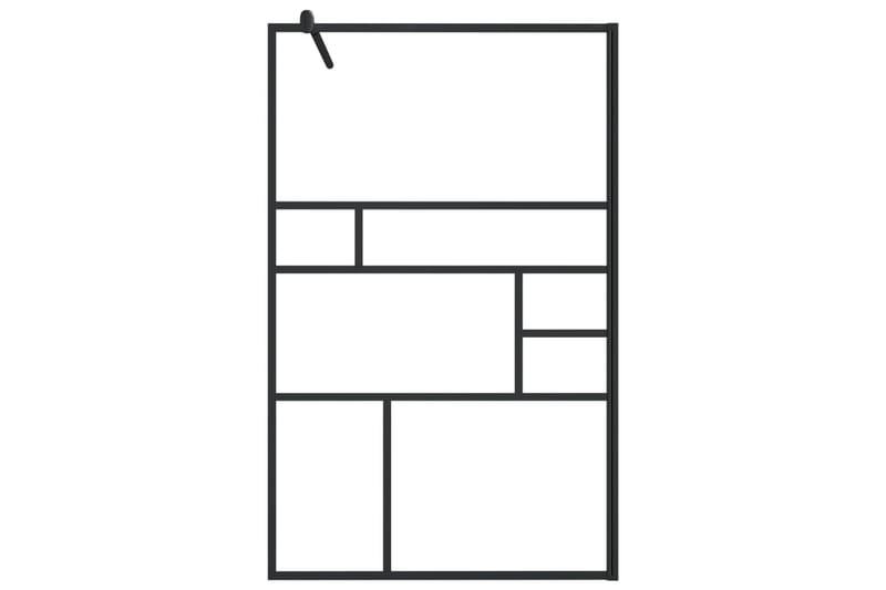 Walk-in suihkun seinäke kirkas ESG-lasi 100x195 cm musta - Läpinäkyvä - Talo & remontointi - Keittiö & kylpyhuone - Kylpyhuone - Suihkukalusteet - Suihkuseinät
