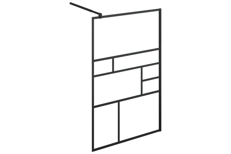 Walk-in suihkun seinäke kirkas ESG-lasi 100x195 cm musta - Läpinäkyvä - Talo & remontointi - Keittiö & kylpyhuone - Kylpyhuone - Suihkukalusteet - Suihkuseinät