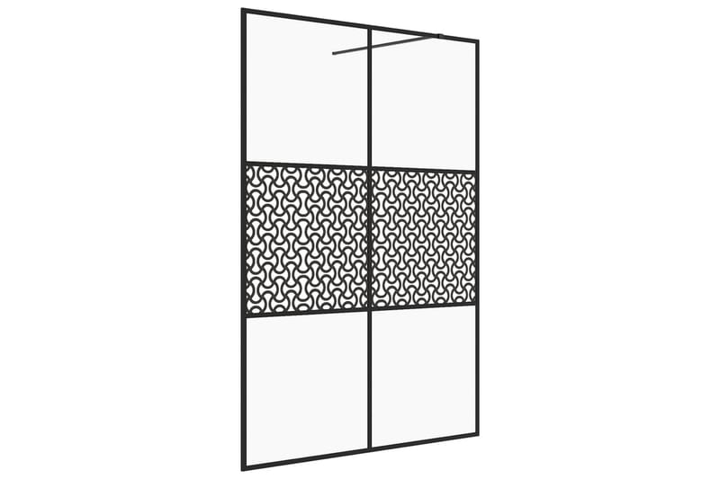 Walk-in suihkun seinäke kirkas ESG-lasi 140x195 cm musta - Läpinäkyvä - Talo & remontointi - Keittiö & kylpyhuone - Kylpyhuone - Suihkukalusteet - Suihkuseinät