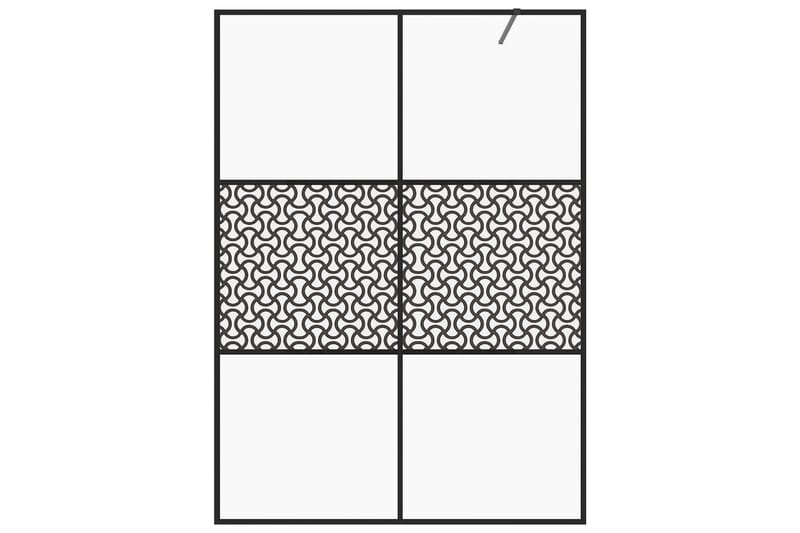 Walk-in suihkun seinäke kirkas ESG-lasi 140x195 cm musta - Läpinäkyvä - Talo & remontointi - Keittiö & kylpyhuone - Kylpyhuone - Suihkukalusteet - Suihkuseinät