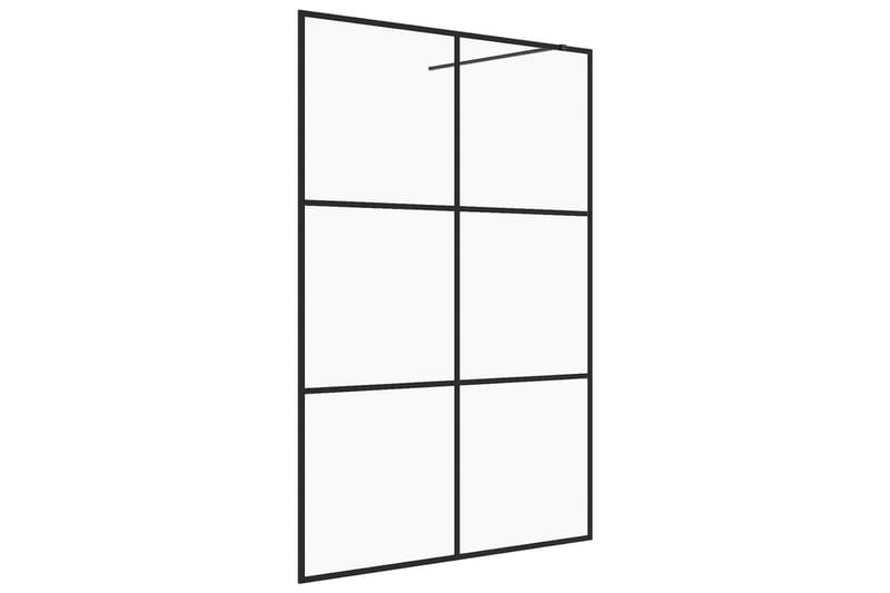 Walk-in suihkun seinäke kirkas ESG-lasi 140x195 cm musta - Läpinäkyvä - Talo & remontointi - Keittiö & kylpyhuone - Kylpyhuone - Suihkukalusteet - Suihkuseinät