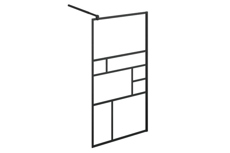 Walk-in suihkun seinäke kirkas ESG-lasi 80x195 cm musta - Läpinäkyvä - Talo & remontointi - Keittiö & kylpyhuone - Kylpyhuone - Suihkukalusteet - Suihkuseinät