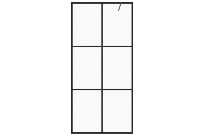 Walk-in suihkun seinäke kirkas ESG-lasi 80x195 cm musta - Läpinäkyvä - Talo & remontointi - Keittiö & kylpyhuone - Kylpyhuone - Suihkukalusteet - Suihkuseinät