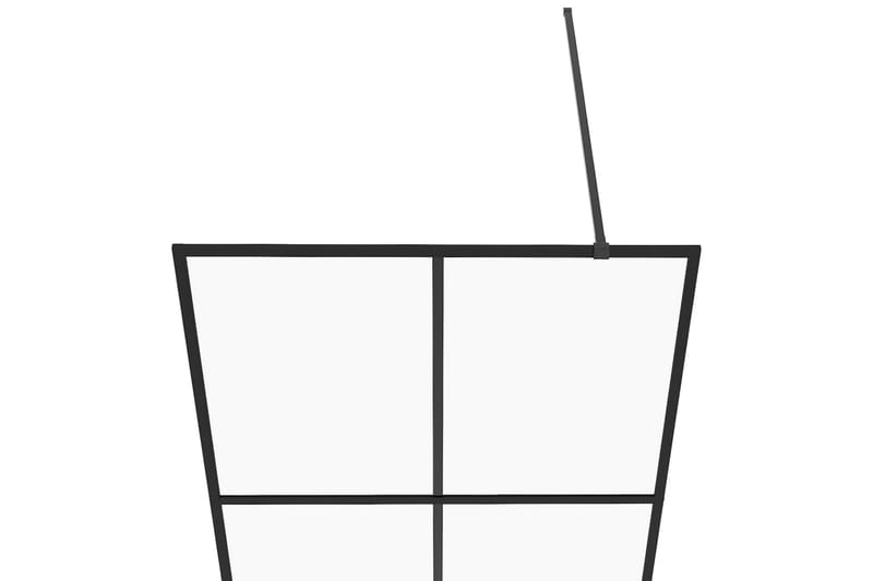 Walk-in suihkun seinäke kirkas ESG-lasi 80x195 cm musta - Läpinäkyvä - Talo & remontointi - Keittiö & kylpyhuone - Kylpyhuone - Suihkukalusteet - Suihkuseinät