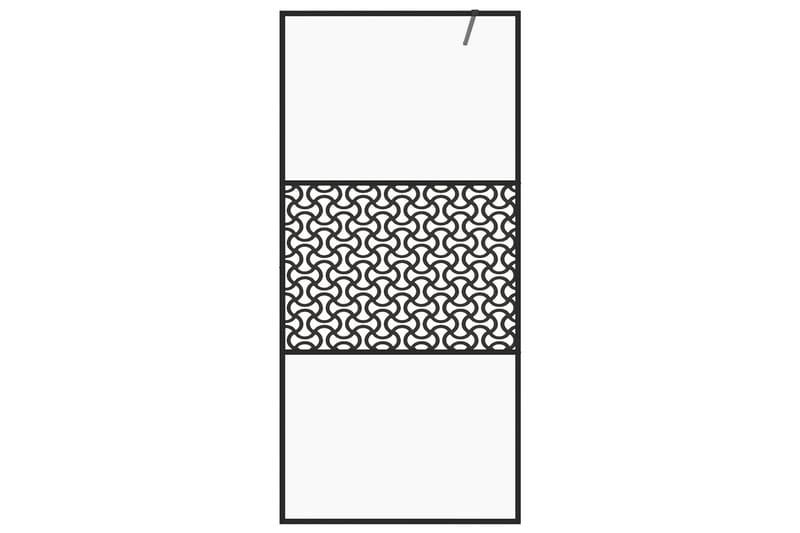 Walk-in suihkun seinäke kirkas ESG-lasi 80x195 cm musta - Läpinäkyvä - Talo & remontointi - Keittiö & kylpyhuone - Kylpyhuone - Suihkukalusteet - Suihkuseinät
