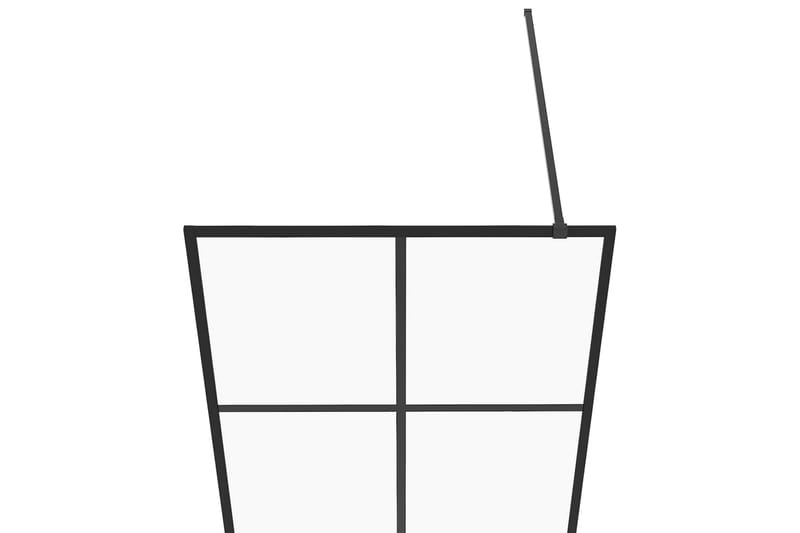 Walk-in suihkun seinäke kirkas ESG-lasi 80x195 cm musta - Läpinäkyvä - Talo & remontointi - Keittiö & kylpyhuone - Kylpyhuone - Suihkukalusteet - Suihkuseinät