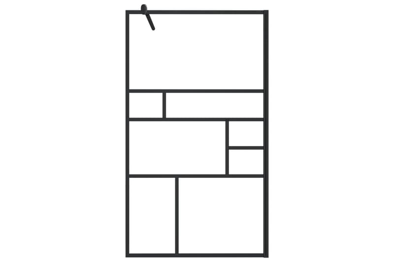 Walk-in suihkun seinäke kirkas ESG-lasi 90x195 cm musta - Läpinäkyvä - Talo & remontointi - Keittiö & kylpyhuone - Kylpyhuone - Suihkukalusteet - Suihkuseinät