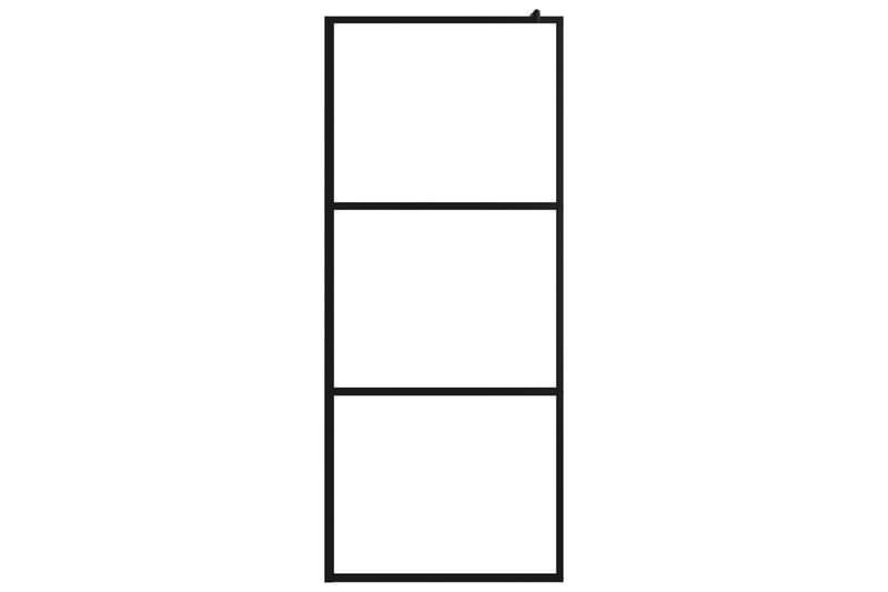 Walk-in suihkun seinäke kirkas ESG-lasi musta 80x195 cm - Talo & remontointi - Keittiö & kylpyhuone - Kylpyhuone - Suihkukalusteet - Suihkuseinät