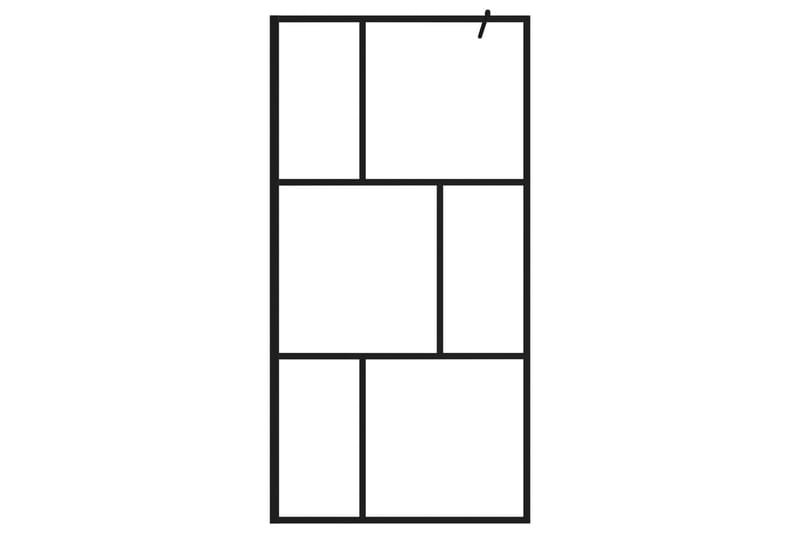 Walk-in suihkuseinä karkaistu lasi musta 100x195 cm - Talo & remontointi - Keittiö & kylpyhuone - Kylpyhuone - Suihkukalusteet - Suihkuseinät