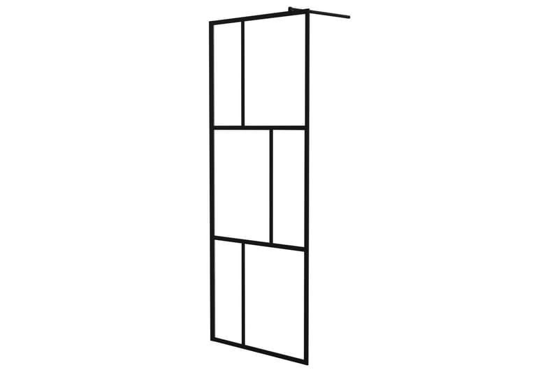 Walk-in suihkuseinä karkaistu lasi musta 80x195 cm - Talo & remontointi - Keittiö & kylpyhuone - Kylpyhuone - Suihkukalusteet - Suihkuseinät