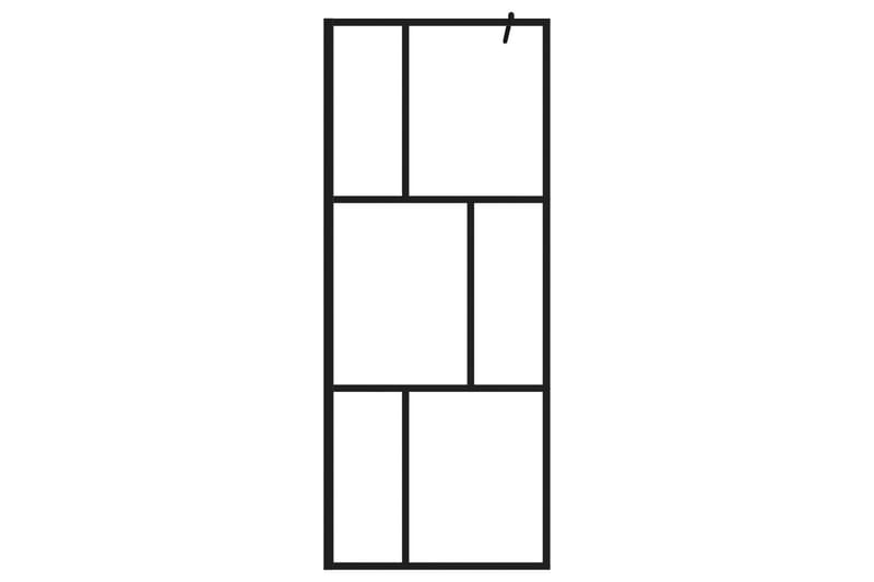 Walk-in suihkuseinä karkaistu lasi musta 80x195 cm - Talo & remontointi - Keittiö & kylpyhuone - Kylpyhuone - Suihkukalusteet - Suihkuseinät