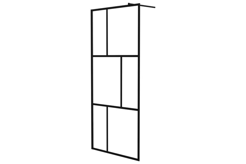 Walk-in suihkuseinä karkaistu lasi musta 90x195 cm - Talo & remontointi - Keittiö & kylpyhuone - Kylpyhuone - Suihkukalusteet - Suihkuseinät
