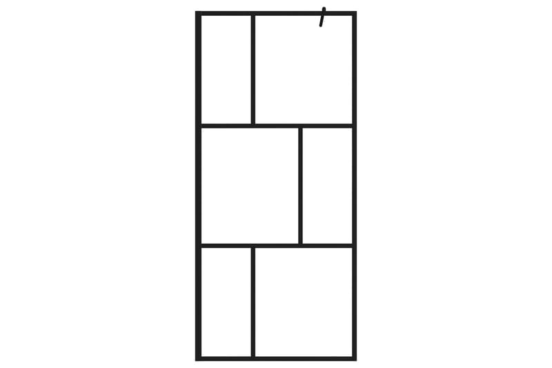 Walk-in suihkuseinä karkaistu lasi musta 90x195 cm - Talo & remontointi - Keittiö & kylpyhuone - Kylpyhuone - Suihkukalusteet - Suihkuseinät