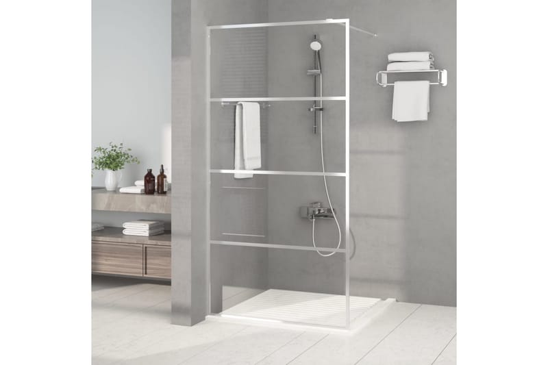 Walk-in suihkuseinäke hopea 100x195 cm kirkas ESG-lasi - Hopea - Talo & remontointi - Keittiö & kylpyhuone - Kylpyhuone - Suihkukalusteet - Suihkuseinät