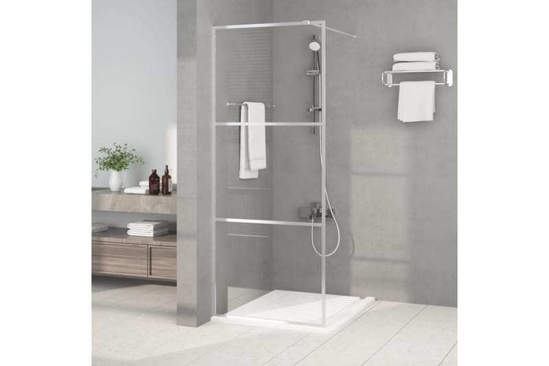 Walk-in suihkuseinäke hopea 80x195 cm kirkas ESG-lasi - Hopea - Talo & remontointi - Keittiö & kylpyhuone - Kylpyhuone - Suihkukalusteet - Suihkuseinät
