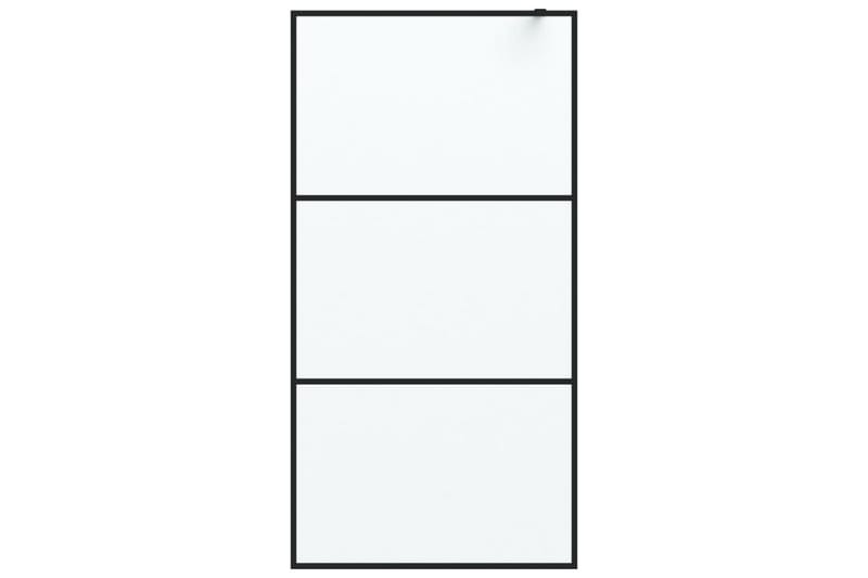 Walk-in suihkuseinäke musta 100x195 cm huurrettu ESG-lasi - Musta - Talo & remontointi - Keittiö & kylpyhuone - Kylpyhuone - Suihkukalusteet - Suihkuseinät