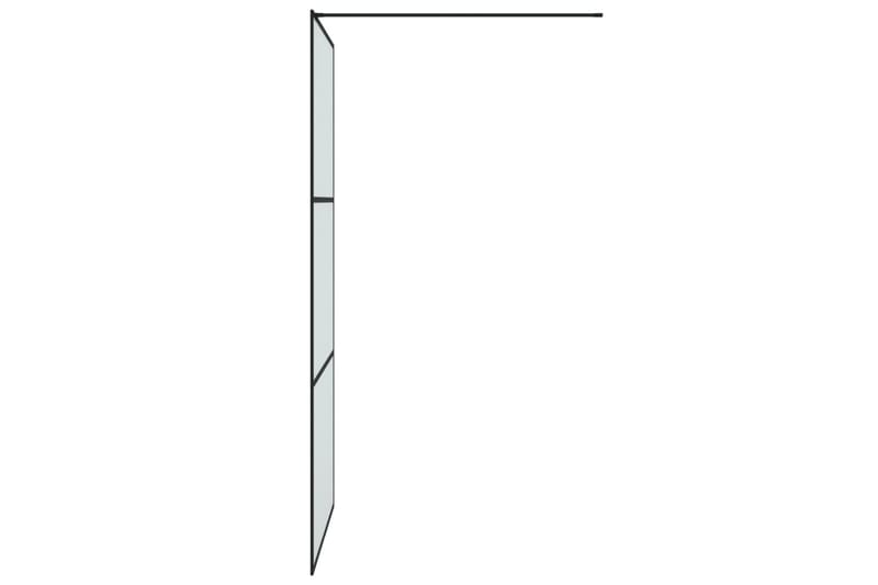 Walk-in suihkuseinäke musta 100x195 cm huurrettu ESG-lasi - Musta - Talo & remontointi - Keittiö & kylpyhuone - Kylpyhuone - Suihkukalusteet - Suihkuseinät