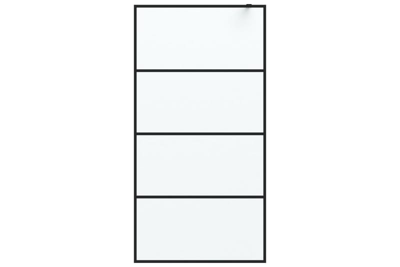 Walk-in suihkuseinäke musta 100x195 cm huurrettu ESG-lasi - Musta - Talo & remontointi - Keittiö & kylpyhuone - Kylpyhuone - Suihkukalusteet - Suihkuseinät