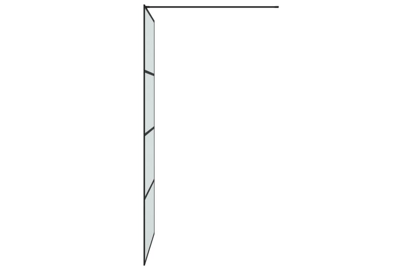 Walk-in suihkuseinäke musta 100x195 cm huurrettu ESG-lasi - Musta - Talo & remontointi - Keittiö & kylpyhuone - Kylpyhuone - Suihkukalusteet - Suihkuseinät