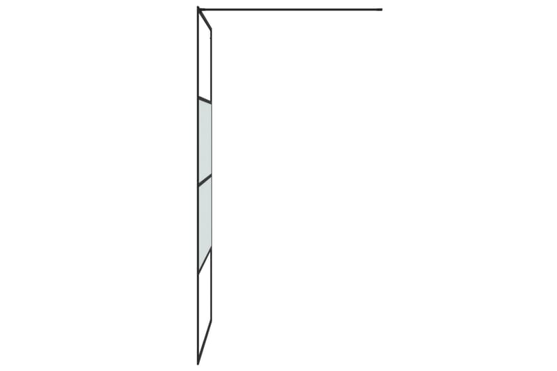 Walk-in suihkuseinäke musta 100x195 cm puolihuurrettu ESG-la - Musta - Talo & remontointi - Keittiö & kylpyhuone - Kylpyhuone - Suihkukalusteet - Suihkuseinät