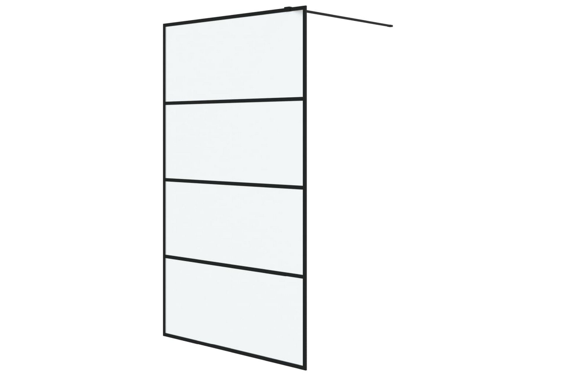 Walk-in suihkuseinäke musta 115x195 cm huurrettu ESG-lasi - Musta - Talo & remontointi - Keittiö & kylpyhuone - Kylpyhuone - Suihkukalusteet - Suihkuseinät