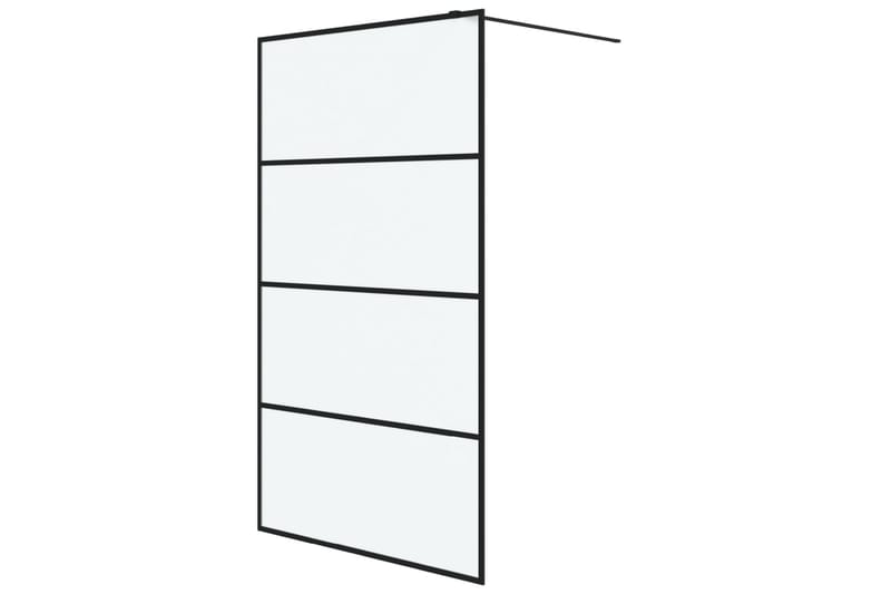 Walk-in suihkuseinäke musta 115x195 cm huurrettu ESG-lasi - Musta - Talo & remontointi - Keittiö & kylpyhuone - Kylpyhuone - Suihkukalusteet - Suihkuseinät