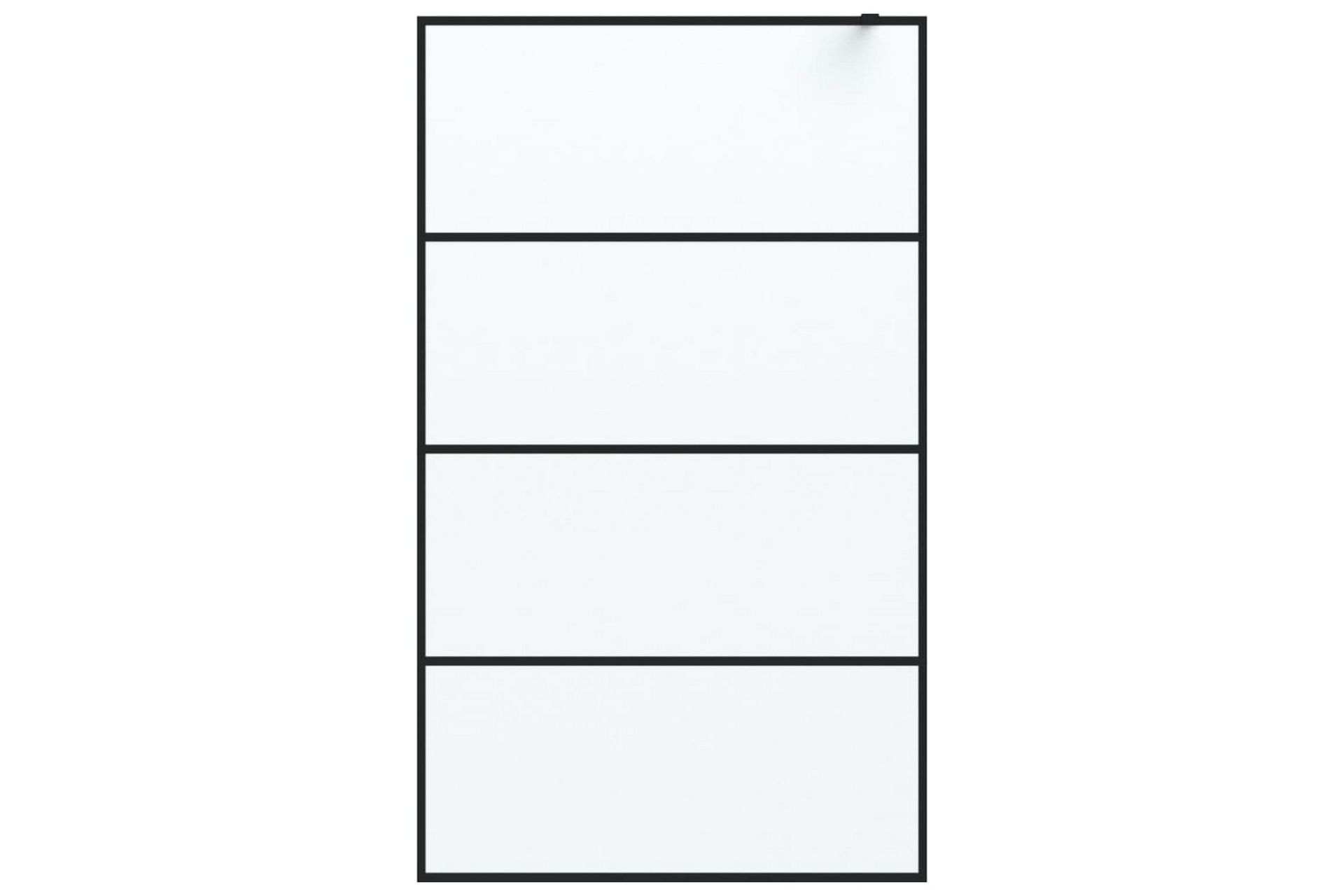 Walk-in suihkuseinäke musta 115x195 cm huurrettu ESG-lasi - Musta - Talo & remontointi - Keittiö & kylpyhuone - Kylpyhuone - Suihkukalusteet - Suihkuseinät