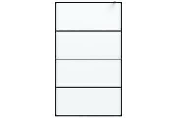 Walk-in suihkuseinäke musta 115x195 cm huurrettu ESG-lasi - Musta - Talo & remontointi - Keittiö & kylpyhuone - Kylpyhuone - Suihkukalusteet - Suihkuseinät