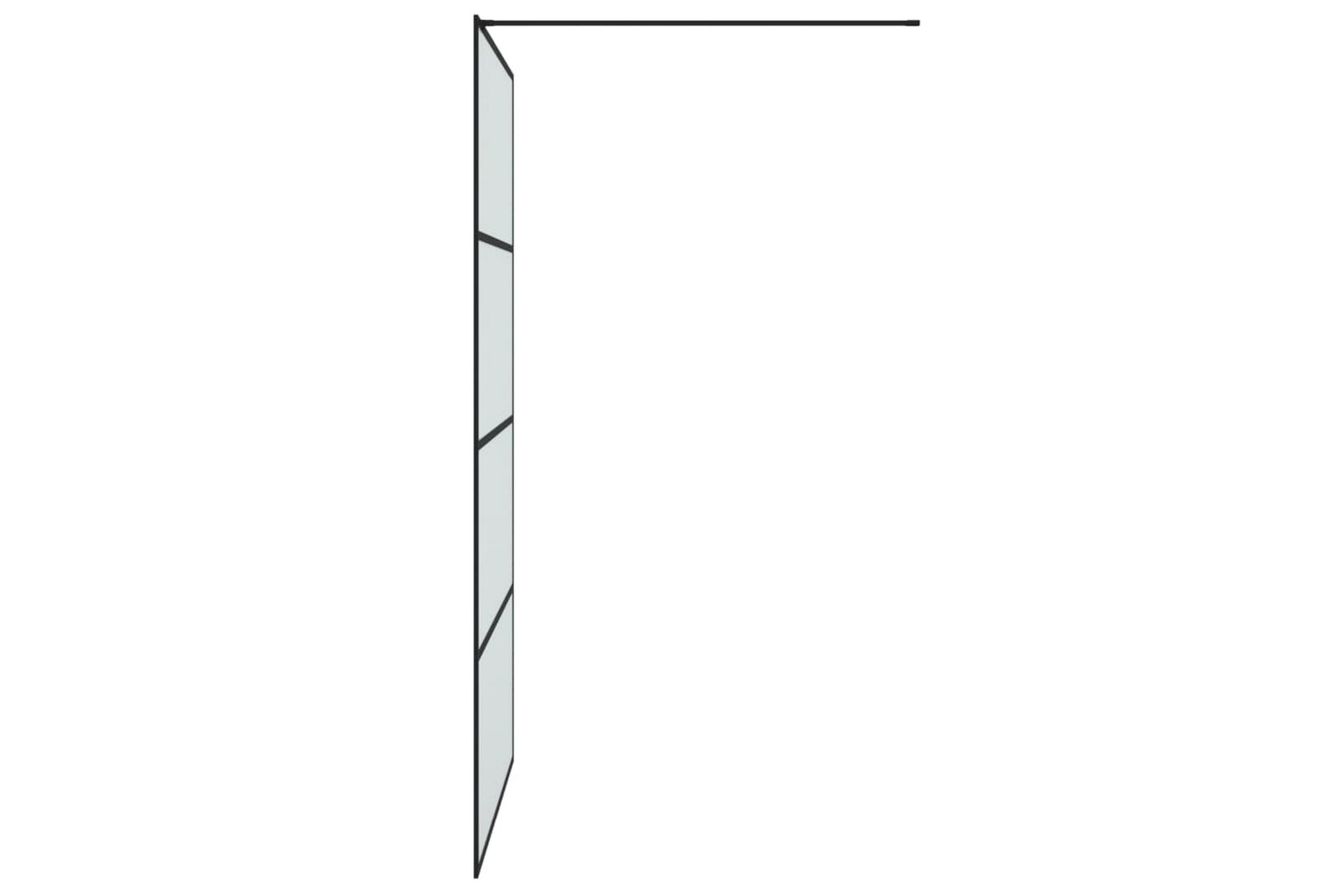 Walk-in suihkuseinäke musta 115x195 cm huurrettu ESG-lasi - Musta - Talo & remontointi - Keittiö & kylpyhuone - Kylpyhuone - Suihkukalusteet - Suihkuseinät