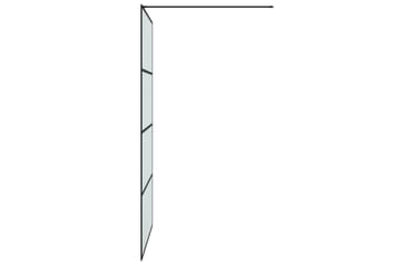 Walk-in suihkuseinäke musta 115x195 cm huurrettu ESG-lasi - Musta - Talo & remontointi - Keittiö & kylpyhuone - Kylpyhuone - Suihkukalusteet - Suihkuseinät