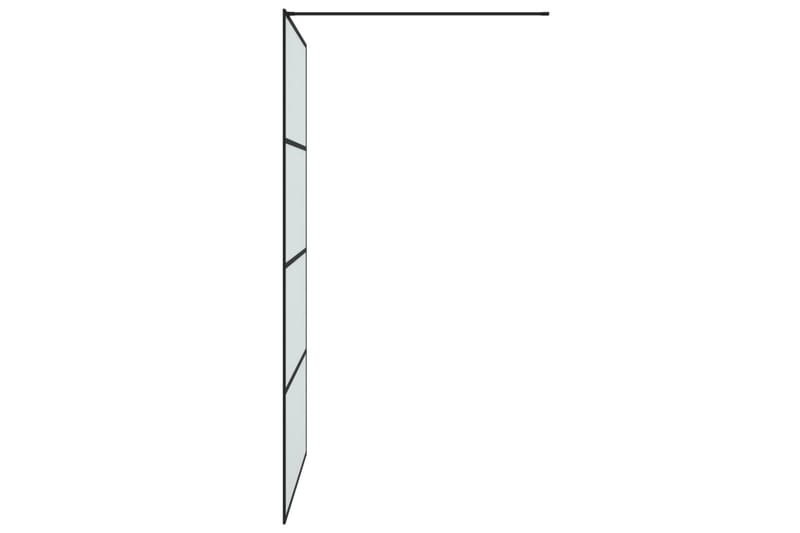 Walk-in suihkuseinäke musta 115x195 cm huurrettu ESG-lasi - Musta - Talo & remontointi - Keittiö & kylpyhuone - Kylpyhuone - Suihkukalusteet - Suihkuseinät