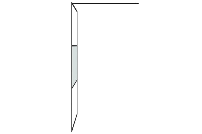 Walk-in suihkuseinäke musta 115x195 cm puolihuurrettu ESG-la - Musta - Talo & remontointi - Keittiö & kylpyhuone - Kylpyhuone - Suihkukalusteet - Suihkuseinät