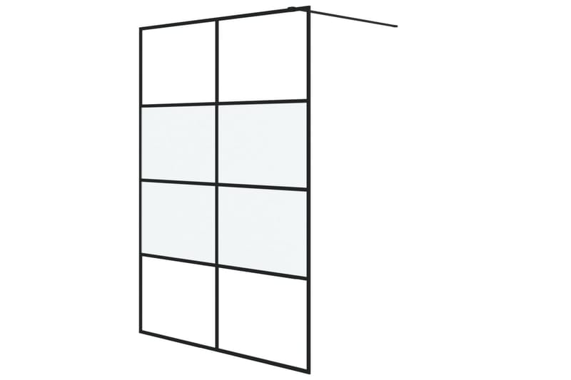 Walk-in suihkuseinäke musta 140x195 cm puolihuurrettu ESG-la - Musta - Talo & remontointi - Keittiö & kylpyhuone - Kylpyhuone - Suihkukalusteet - Suihkuseinät