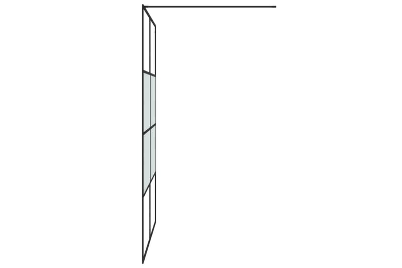 Walk-in suihkuseinäke musta 140x195 cm puolihuurrettu ESG-la - Musta - Talo & remontointi - Keittiö & kylpyhuone - Kylpyhuone - Suihkukalusteet - Suihkuseinät
