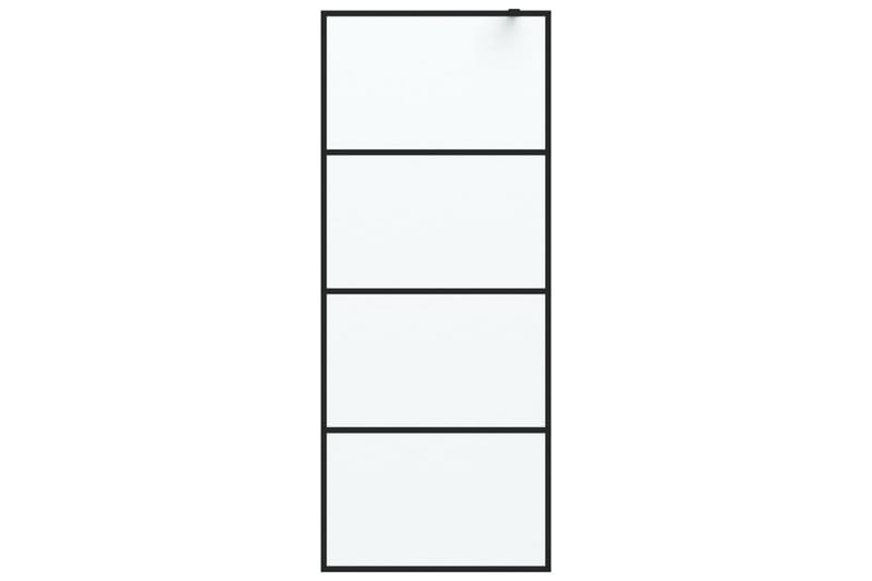 Walk-in suihkuseinäke musta 80x195 cm huurrettu ESG-lasi - Musta - Talo & remontointi - Keittiö & kylpyhuone - Kylpyhuone - Suihkukalusteet - Suihkuseinät