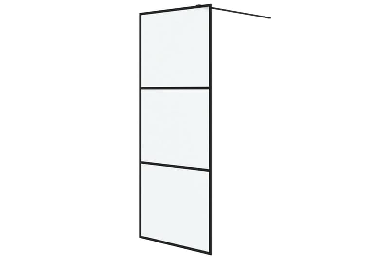 Walk-in suihkuseinäke musta 80x195 cm huurrettu ESG-lasi - Musta - Talo & remontointi - Keittiö & kylpyhuone - Kylpyhuone - Suihkukalusteet - Suihkuseinät