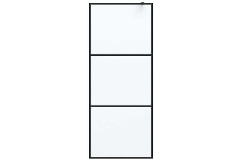 Walk-in suihkuseinäke musta 80x195 cm huurrettu ESG-lasi - Musta - Talo & remontointi - Keittiö & kylpyhuone - Kylpyhuone - Suihkukalusteet - Suihkuseinät