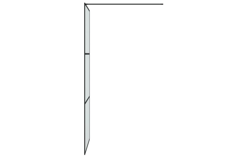Walk-in suihkuseinäke musta 80x195 cm huurrettu ESG-lasi - Musta - Talo & remontointi - Keittiö & kylpyhuone - Kylpyhuone - Suihkukalusteet - Suihkuseinät