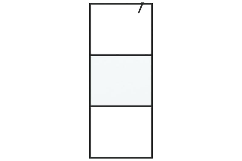 Walk-in suihkuseinäke musta 80x195 cm puolihuurrettu ESG-las - Musta - Talo & remontointi - Keittiö & kylpyhuone - Kylpyhuone - Suihkukalusteet - Suihkuseinät