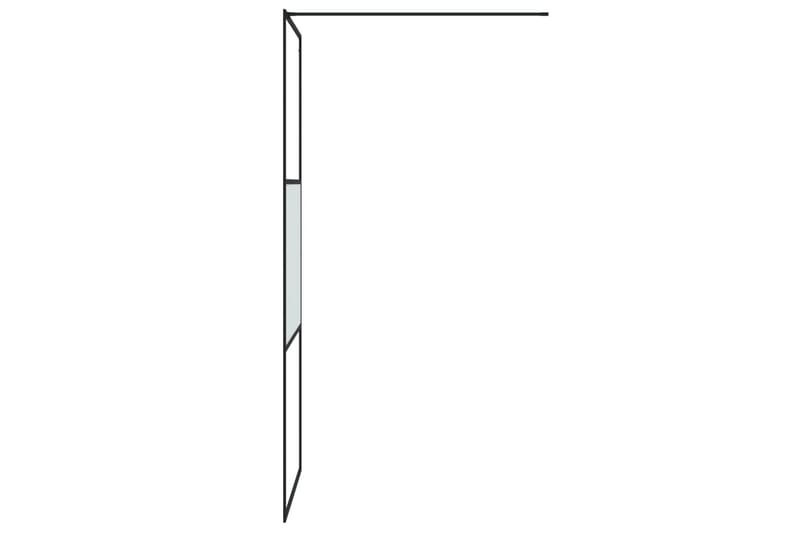 Walk-in suihkuseinäke musta 80x195 cm puolihuurrettu ESG-las - Musta - Talo & remontointi - Keittiö & kylpyhuone - Kylpyhuone - Suihkukalusteet - Suihkuseinät
