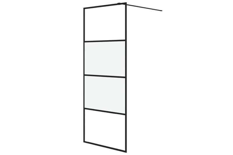 Walk-in suihkuseinäke musta 80x195 cm puolihuurrettu ESG-las - Musta - Talo & remontointi - Keittiö & kylpyhuone - Kylpyhuone - Suihkukalusteet - Suihkuseinät