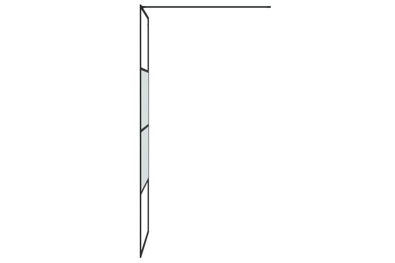 Walk-in suihkuseinäke musta 80x195 cm puolihuurrettu ESG-las - Musta - Talo & remontointi - Keittiö & kylpyhuone - Kylpyhuone - Suihkukalusteet - Suihkuseinät