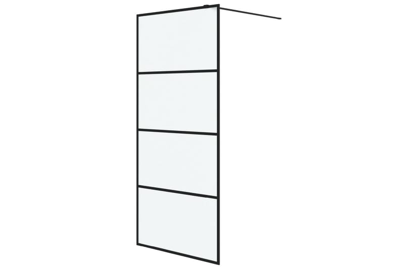 Walk-in suihkuseinäke musta 90x195 cm huurrettu ESG-lasi - Musta - Talo & remontointi - Keittiö & kylpyhuone - Kylpyhuone - Suihkukalusteet - Suihkuseinät