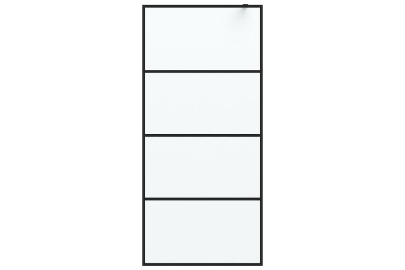 Walk-in suihkuseinäke musta 90x195 cm huurrettu ESG-lasi - Musta - Talo & remontointi - Keittiö & kylpyhuone - Kylpyhuone - Suihkukalusteet - Suihkuseinät