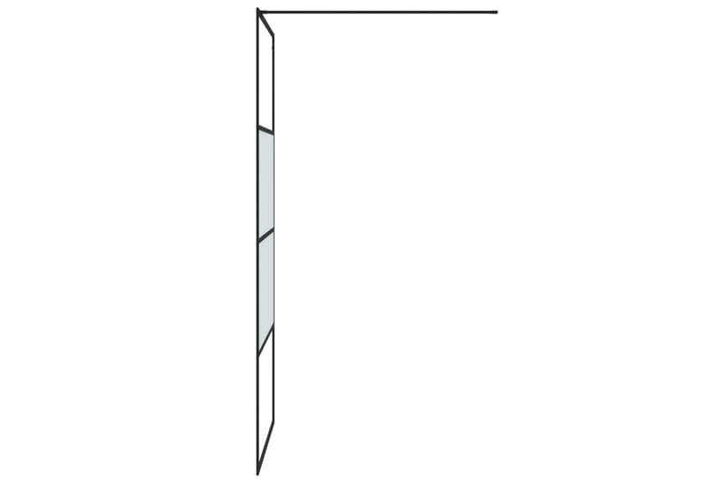 Walk-in suihkuseinäke musta 90x195 cm puolihuurrettu ESG-las - Musta - Talo & remontointi - Keittiö & kylpyhuone - Kylpyhuone - Suihkukalusteet - Suihkuseinät