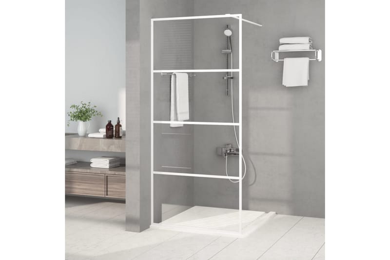 Walk-in suihkuseinäke valkoinen 90x195 cm kirkas ESG-lasi - Valkoinen - Talo & remontointi - Keittiö & kylpyhuone - Kylpyhuone - Suihkukalusteet - Suihkuseinät